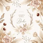 Kit Digital Alfabeto Floral Boho