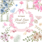 Kit Digital Floral Lírios